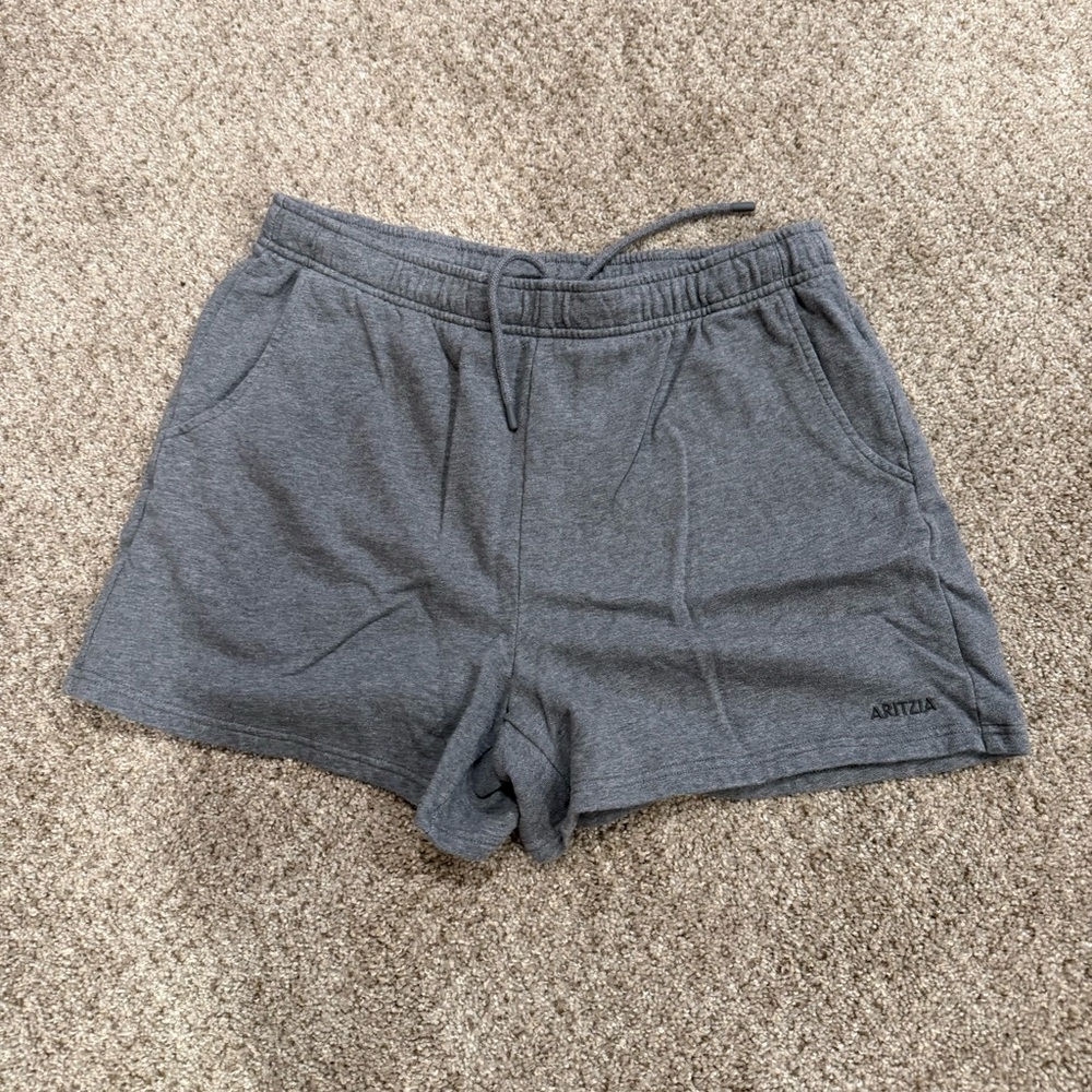 Aritzia Gray Sweatfleece Terry Casual Shorts
